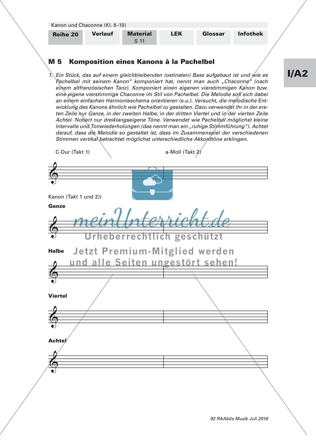 Komposition instrumentaler Formen: Kanon Preview 10