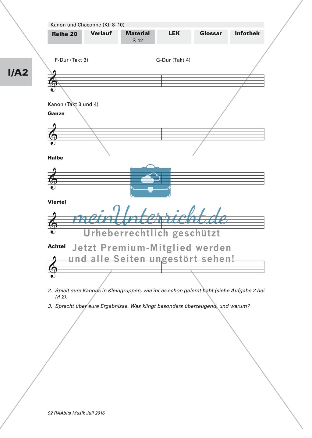 Komposition instrumentaler Formen: Kanon Preview 11