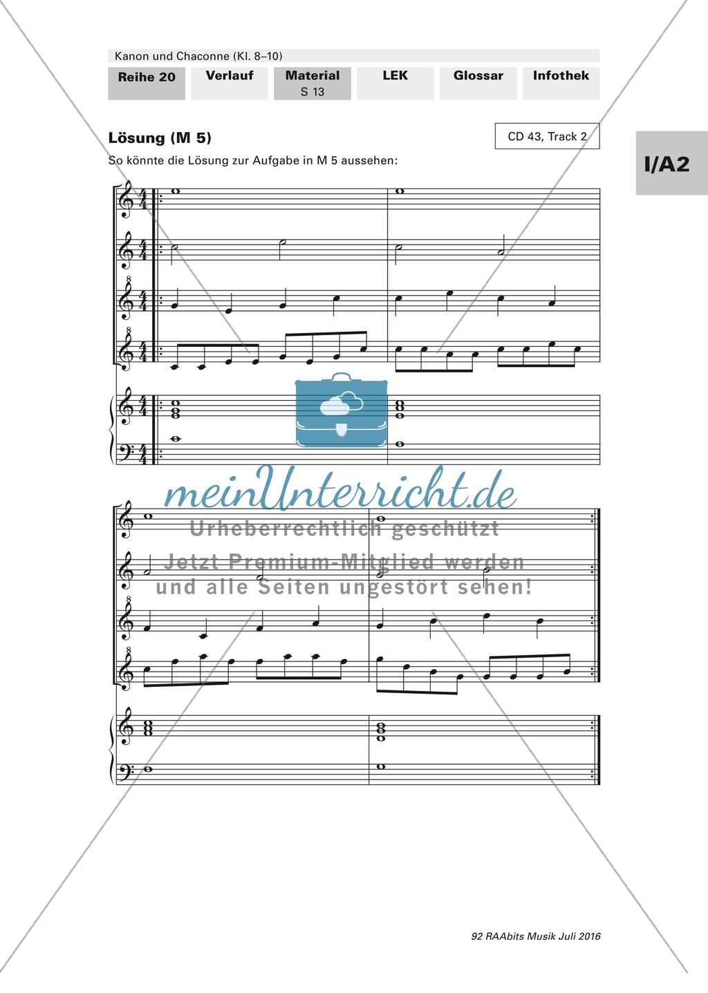 Komposition instrumentaler Formen: Kanon Preview 12