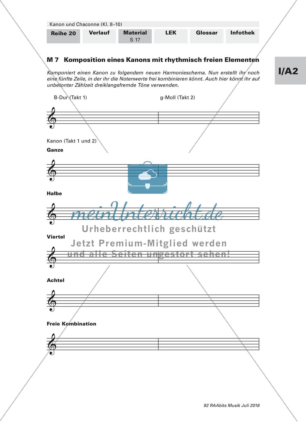 Komposition instrumentaler Formen: Kanon Preview 16