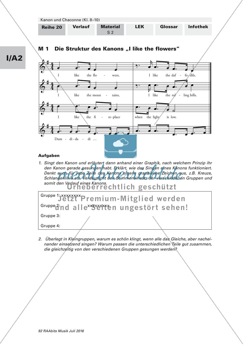 Komposition instrumentaler Formen: Kanon Preview 1