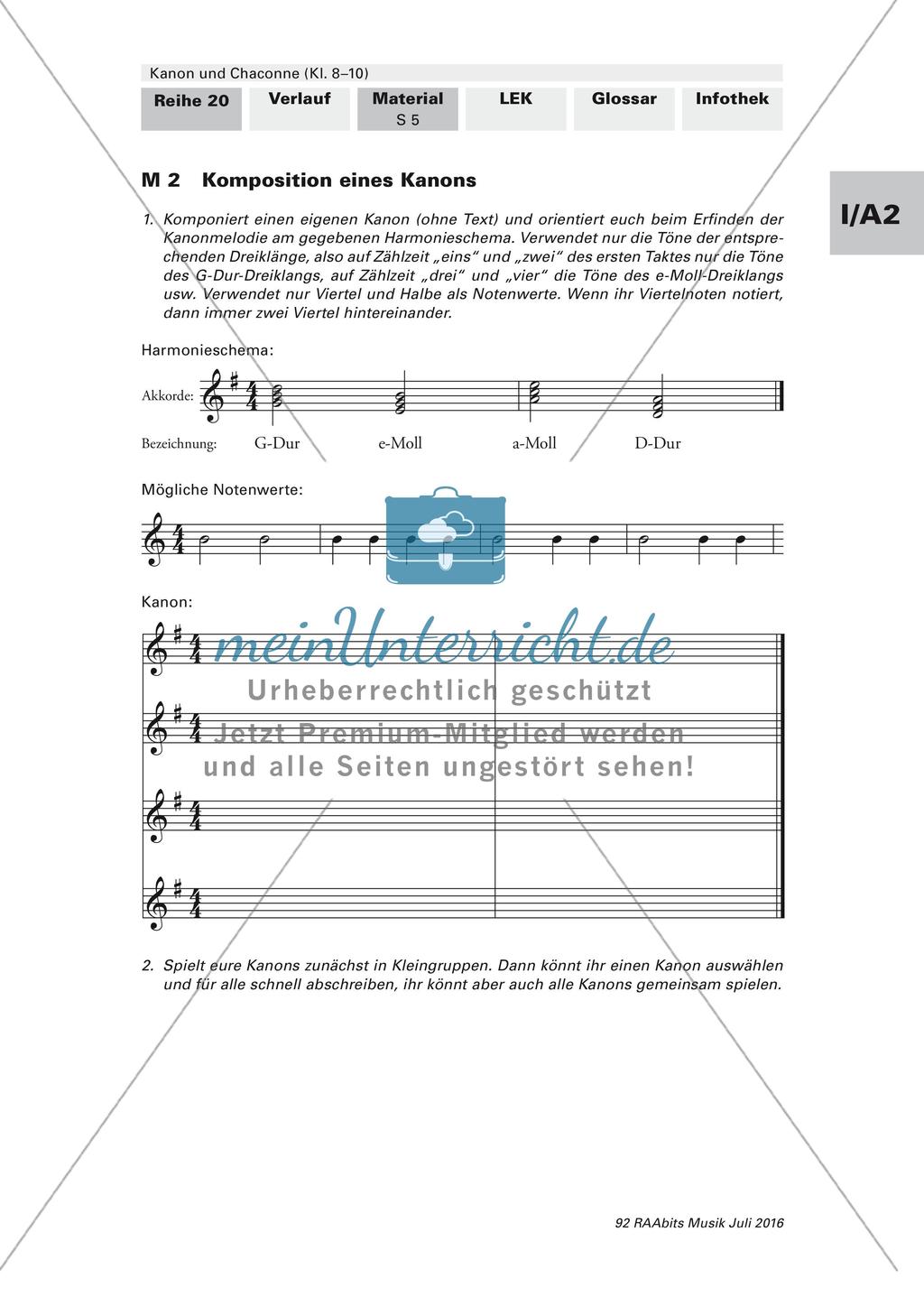 Komposition instrumentaler Formen: Kanon Preview 4