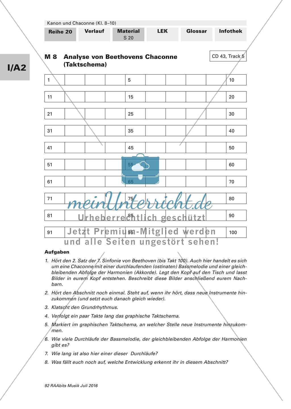 Komposition instrumentaler Formen: Chaconne Preview 1