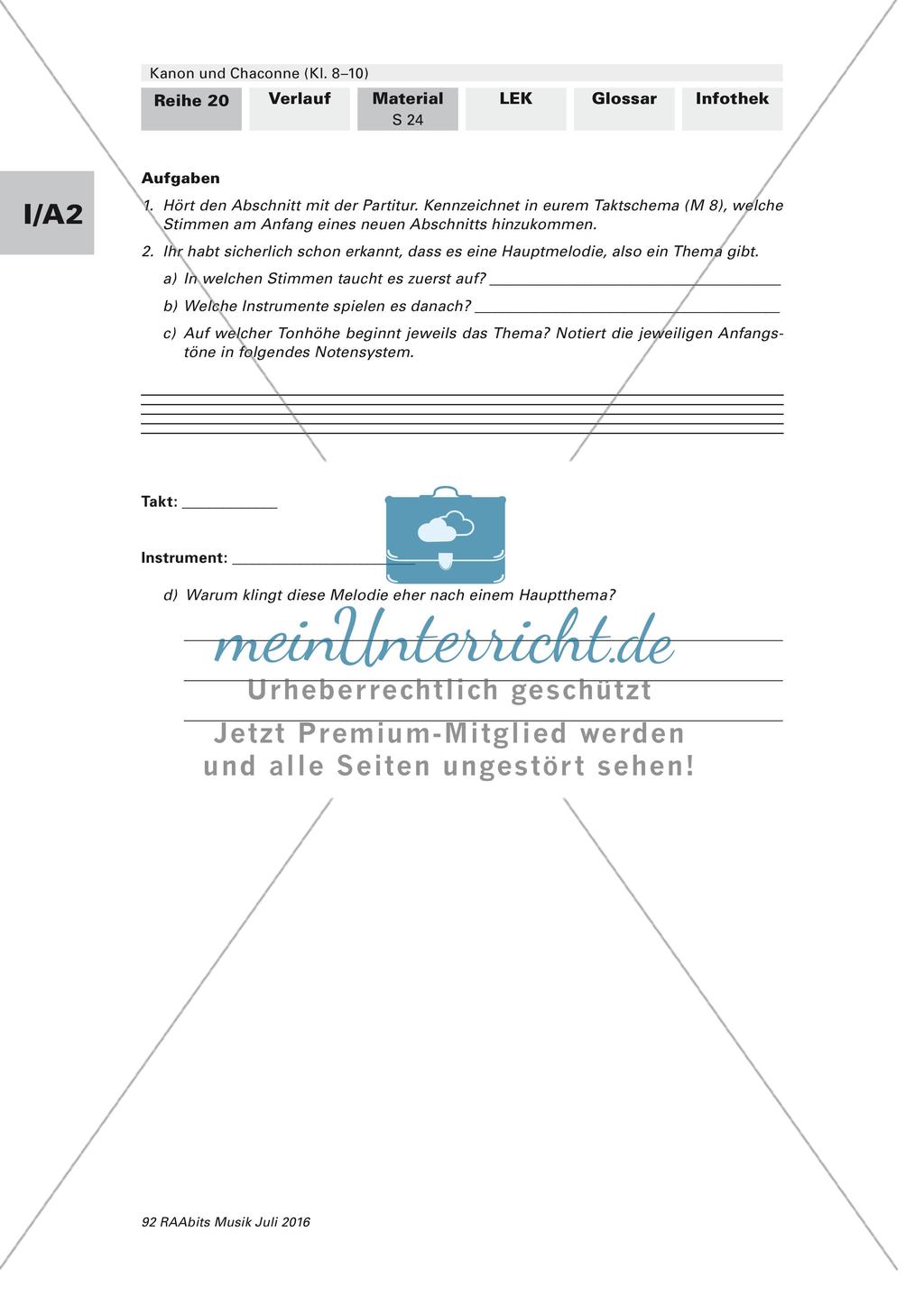Komposition instrumentaler Formen: Chaconne Preview 5