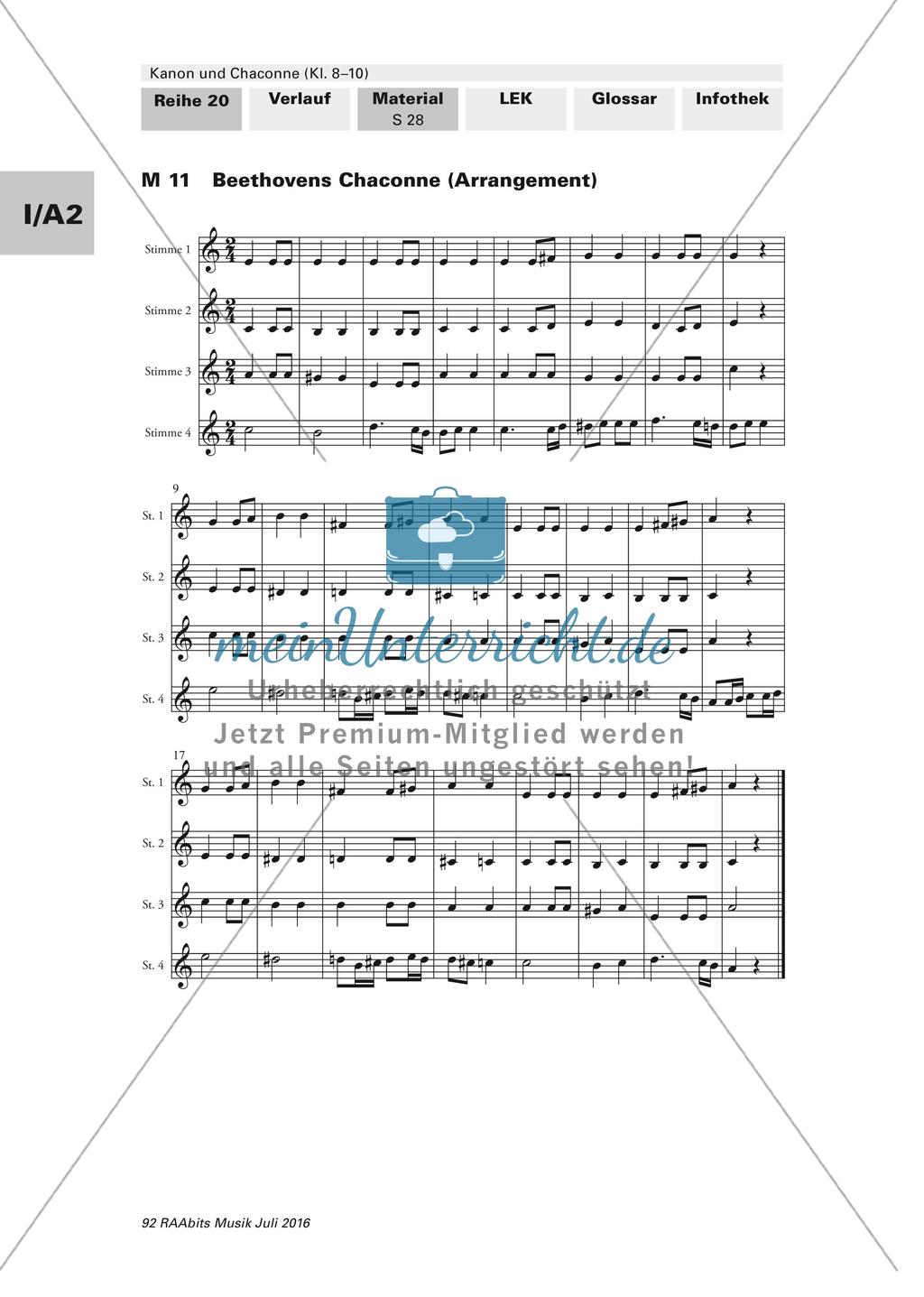 Komposition instrumentaler Formen: Chaconne Preview 9