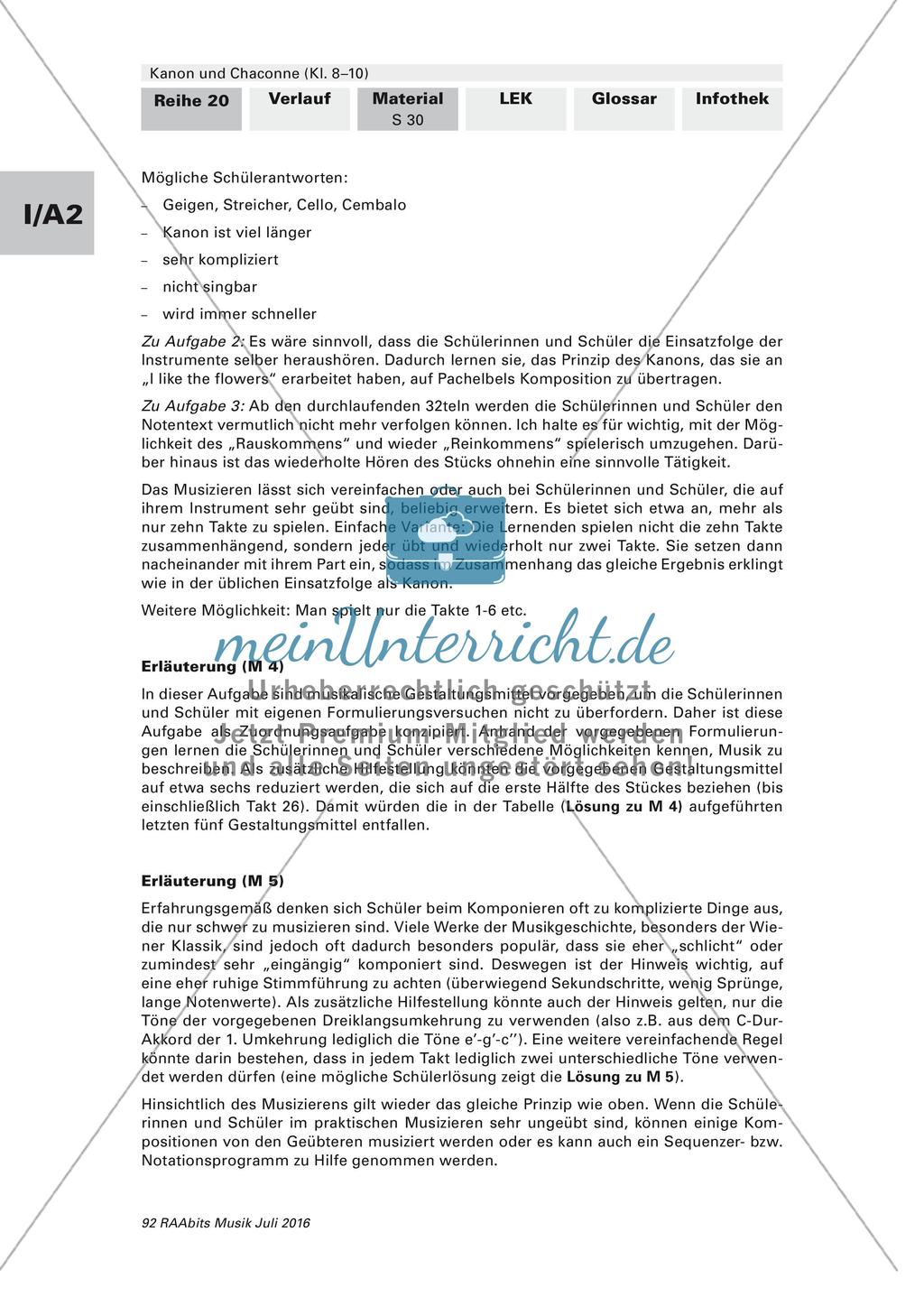Komposition instrumentaler Formen: Erläuterungen und Lernerfolgskontrolle Preview 2