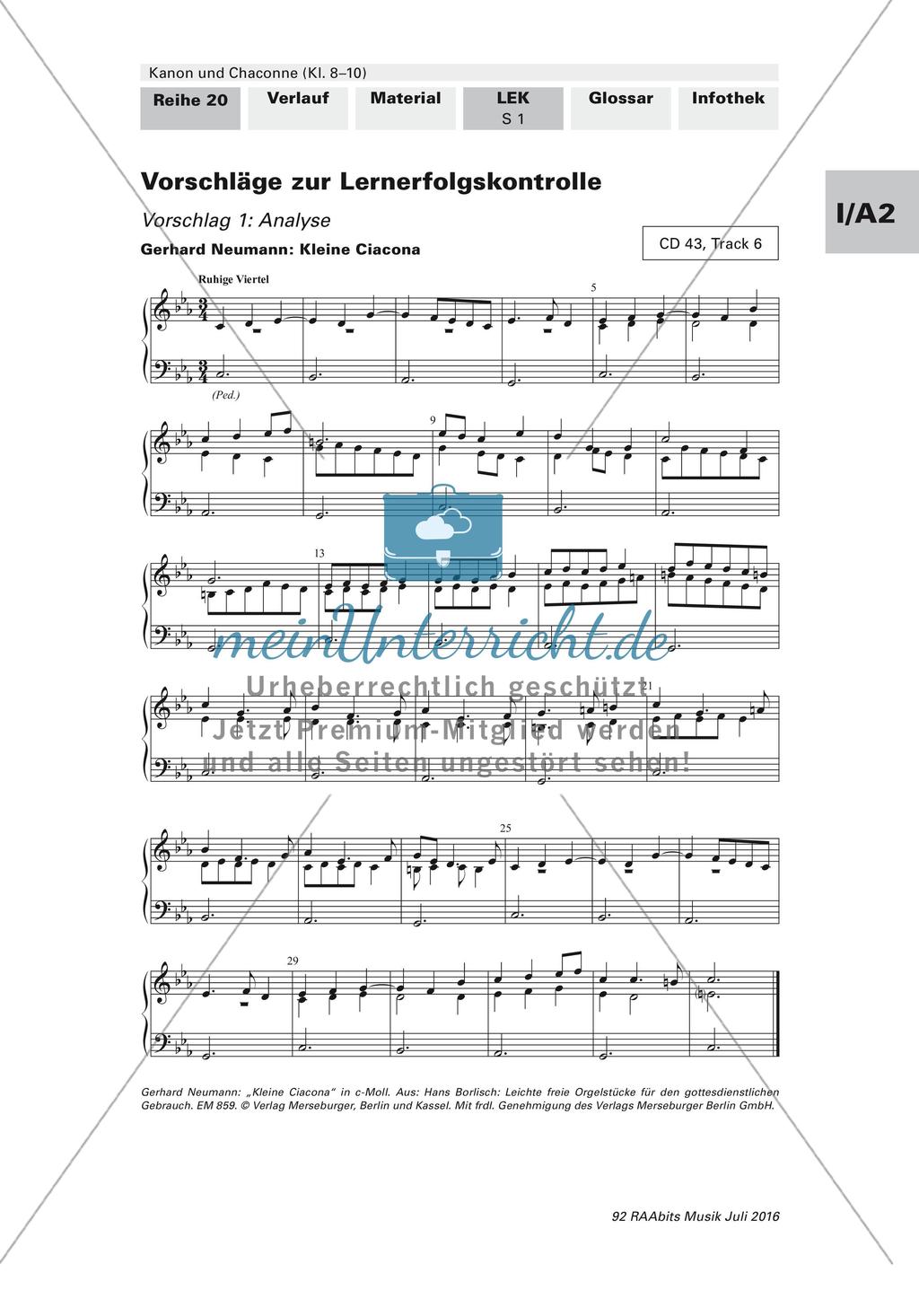 Komposition instrumentaler Formen: Erläuterungen und Lernerfolgskontrolle Preview 5