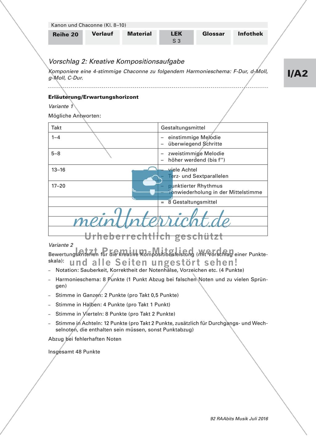Komposition instrumentaler Formen: Erläuterungen und Lernerfolgskontrolle Preview 7