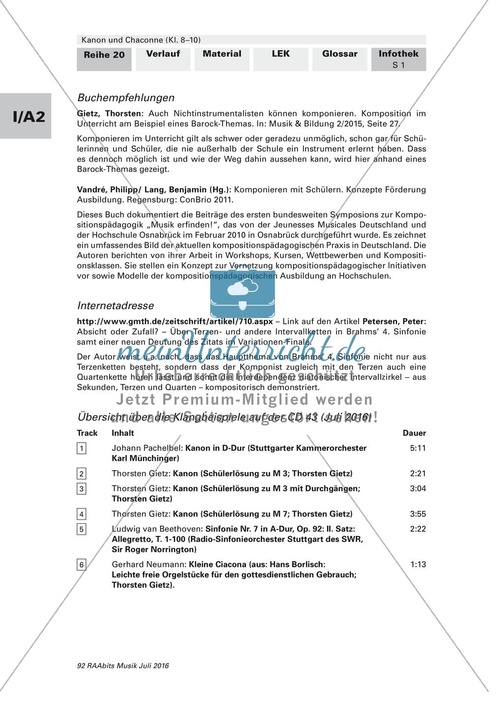 Komposition instrumentaler Formen: Erläuterungen und Lernerfolgskontrolle Preview 8