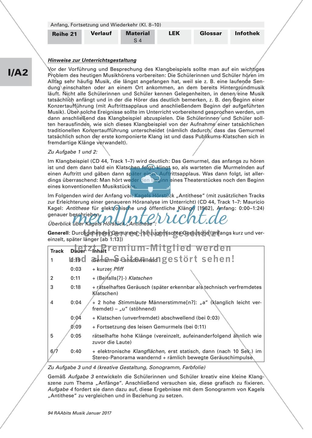 Grundelemente des musikalischen Zusammenhangs: Anfang, Fortsetzung, Wiederkehr Preview 4