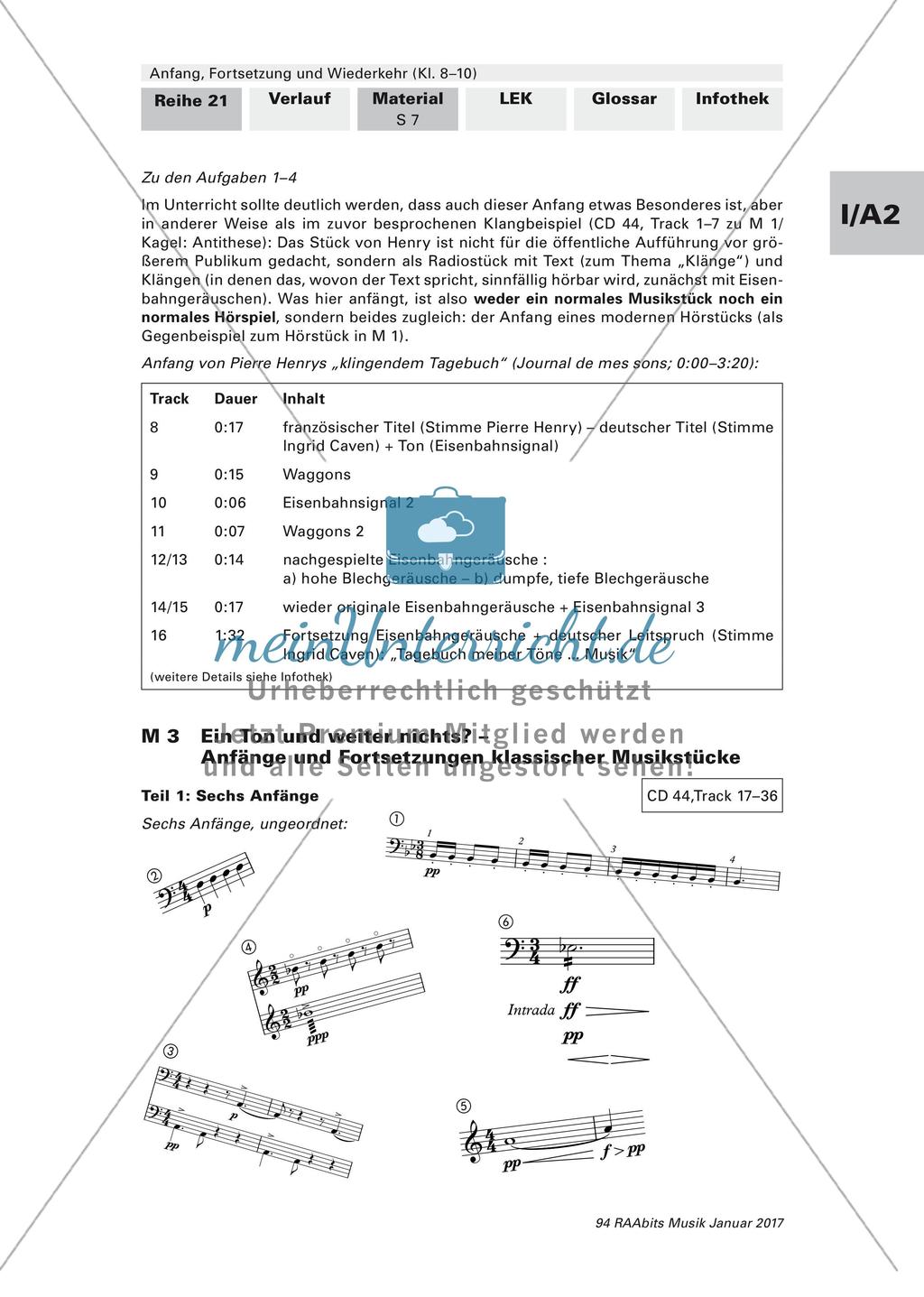 Grundelemente des musikalischen Zusammenhangs: Anfang, Fortsetzung, Wiederkehr Preview 7