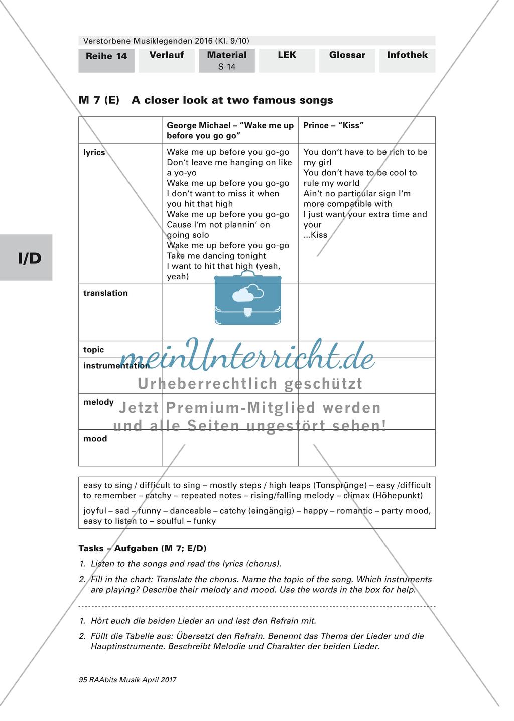 Verstorbene Musiklegenden 2016: Pop idols (optional bilingual) Preview 4