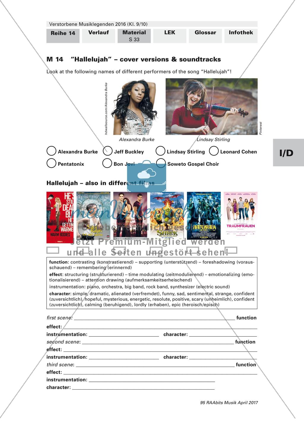 Verstorbene Musiklegenden 2016: Singer-Songwriter (optional bilingual) Preview 15