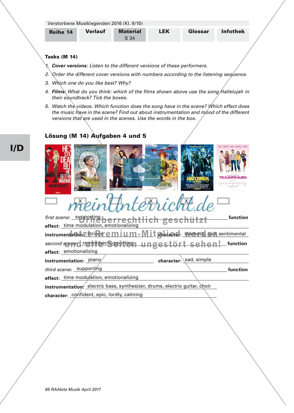 Verstorbene Musiklegenden 2016: Singer-Songwriter (optional bilingual) Preview 16