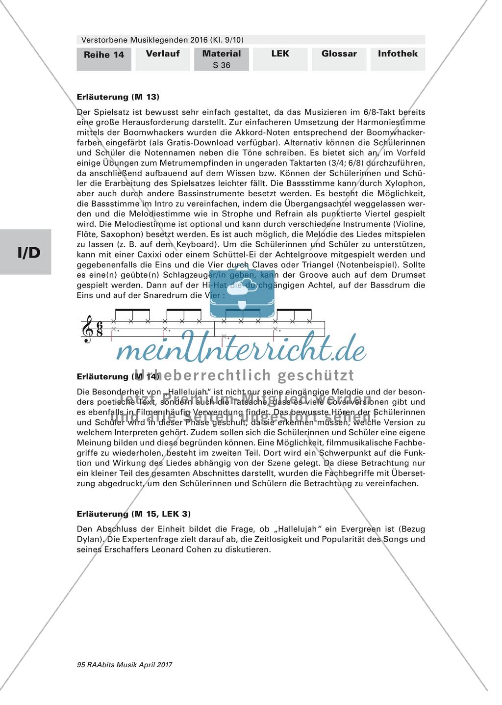 Verstorbene Musiklegenden 2016: Singer-Songwriter (optional bilingual) Preview 18