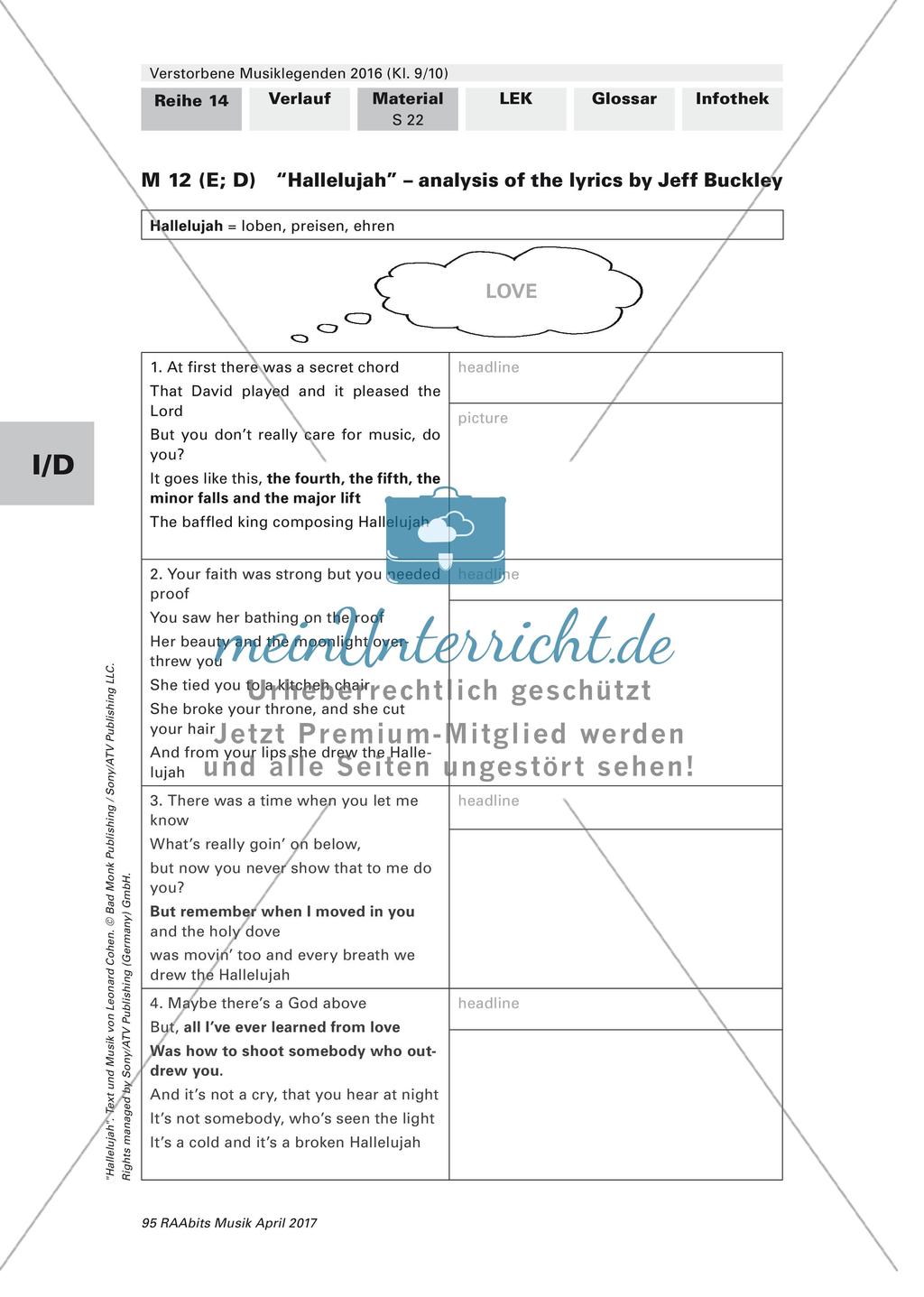Verstorbene Musiklegenden 2016: Singer-Songwriter (optional bilingual) Preview 5