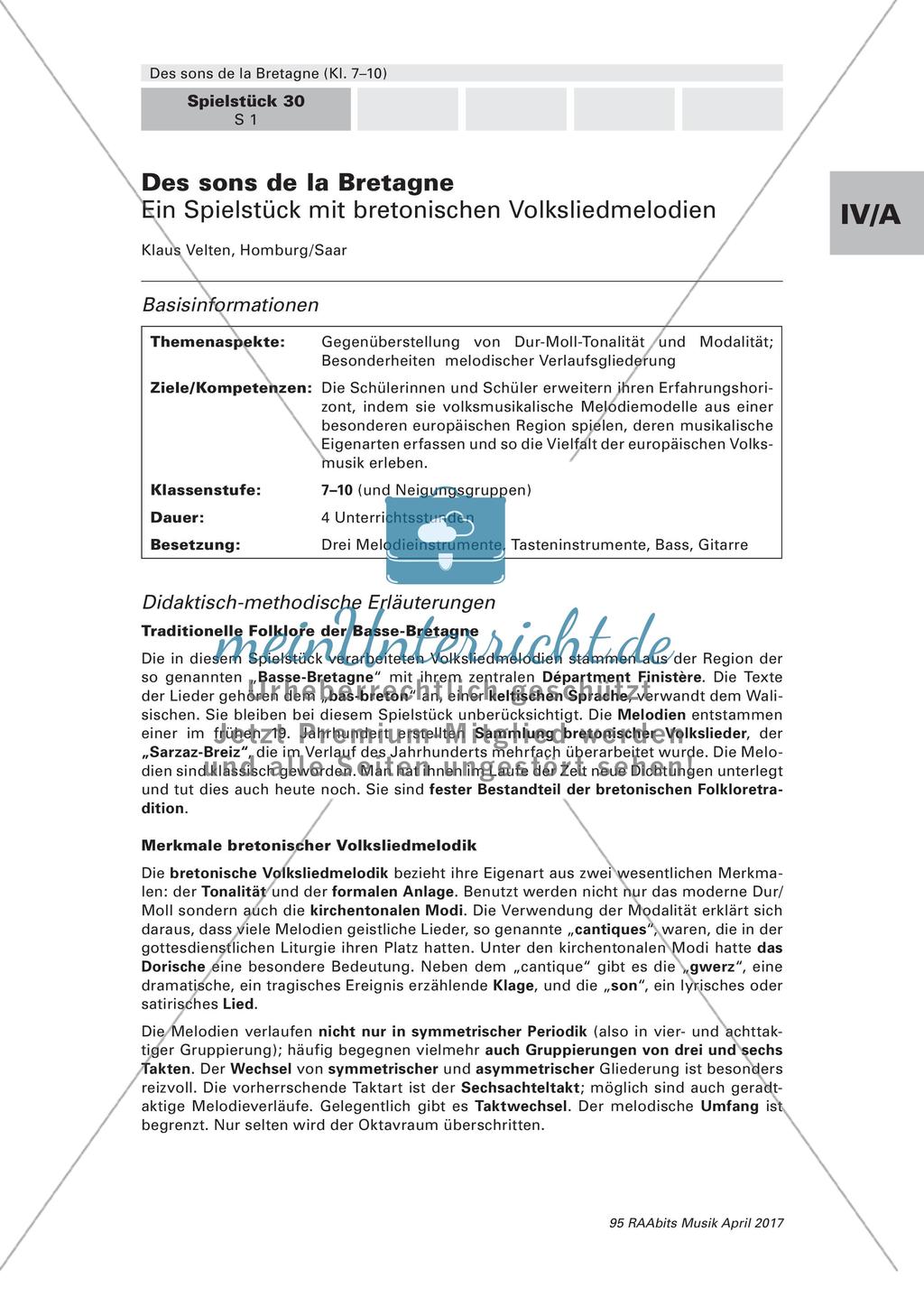 Ein Spielstück mit bretonischen Volksmelodien Preview 1