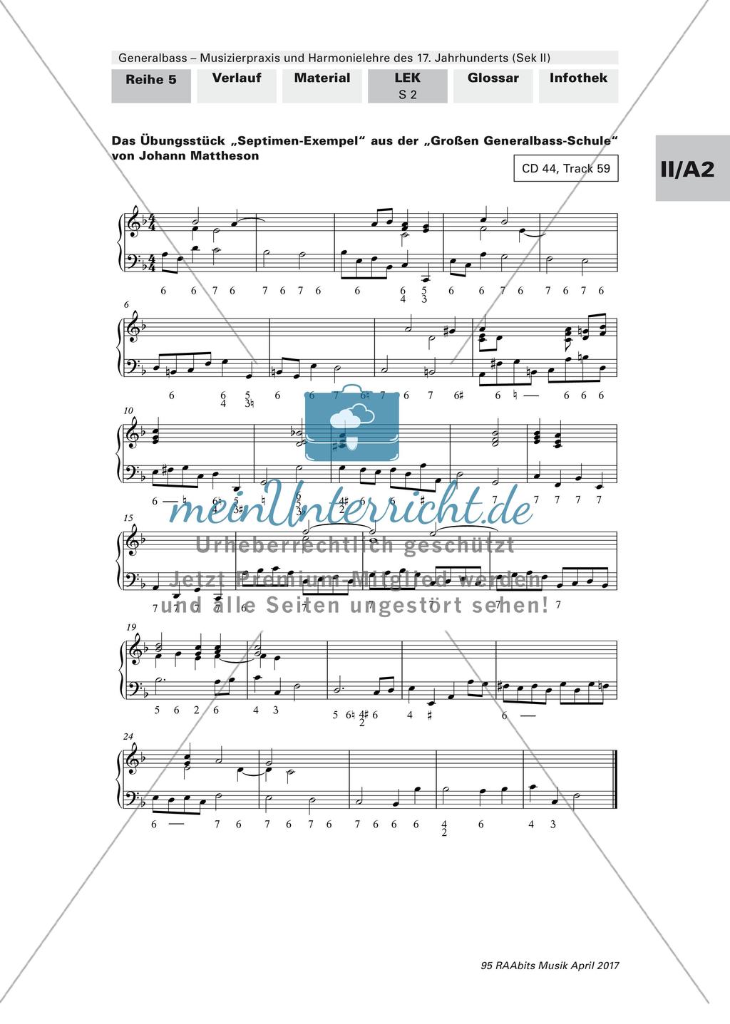 Harmonielehre des 17. Jahrhunderts: Lernerfolgskontrolle Preview 2