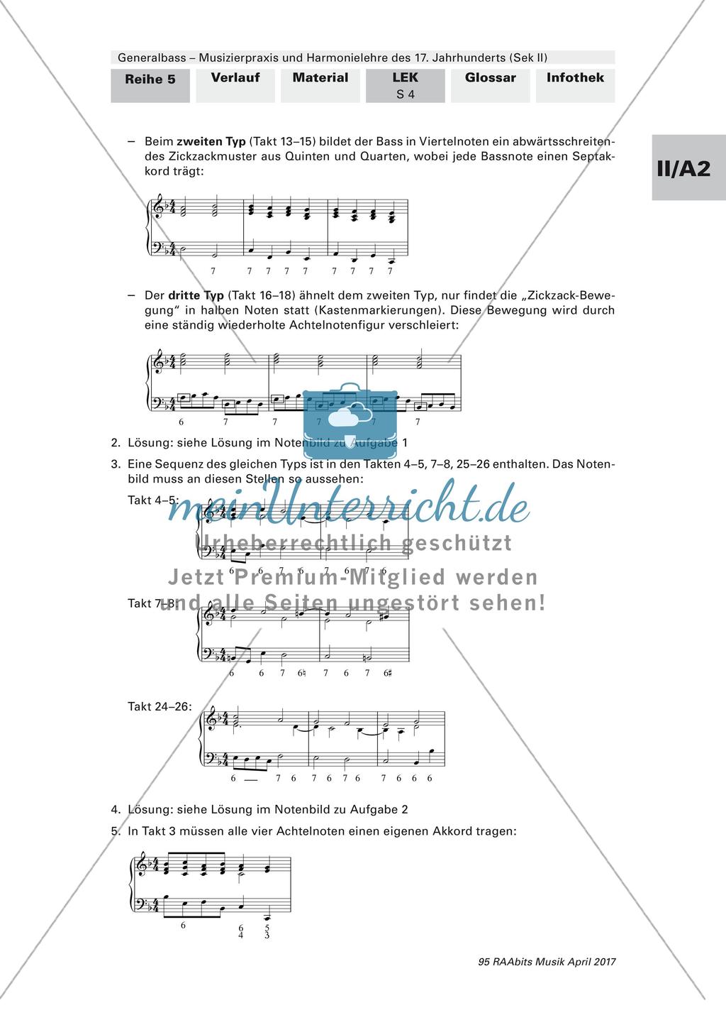 Harmonielehre des 17. Jahrhunderts: Lernerfolgskontrolle Preview 4
