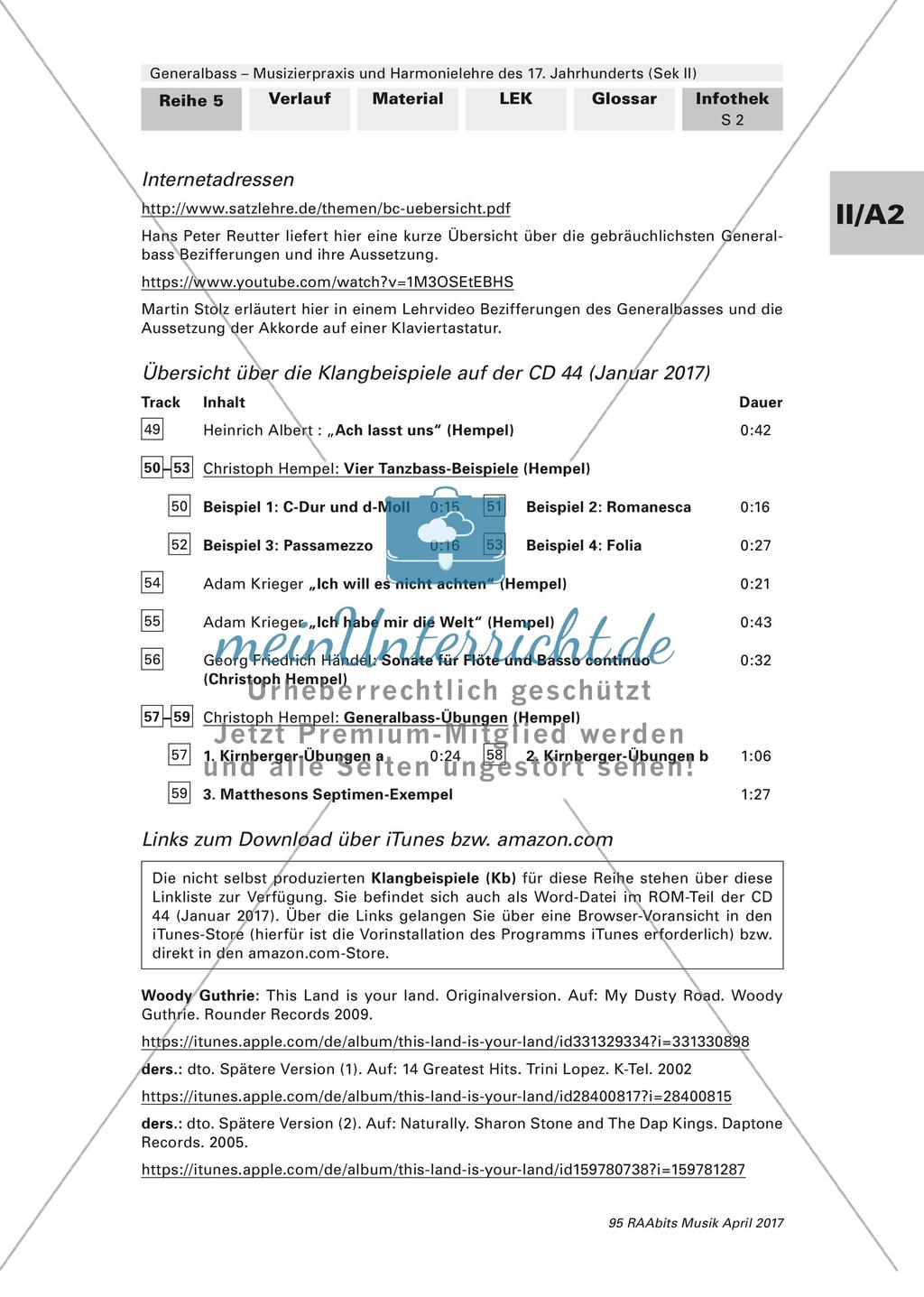 Harmonielehre des 17. Jahrhunderts: Lernerfolgskontrolle Preview 8