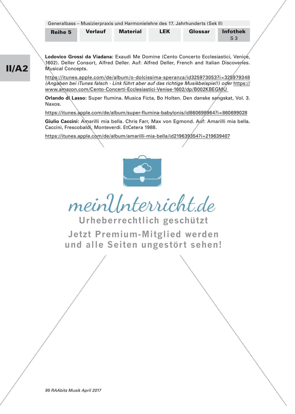 Harmonielehre des 17. Jahrhunderts: Lernerfolgskontrolle Preview 9
