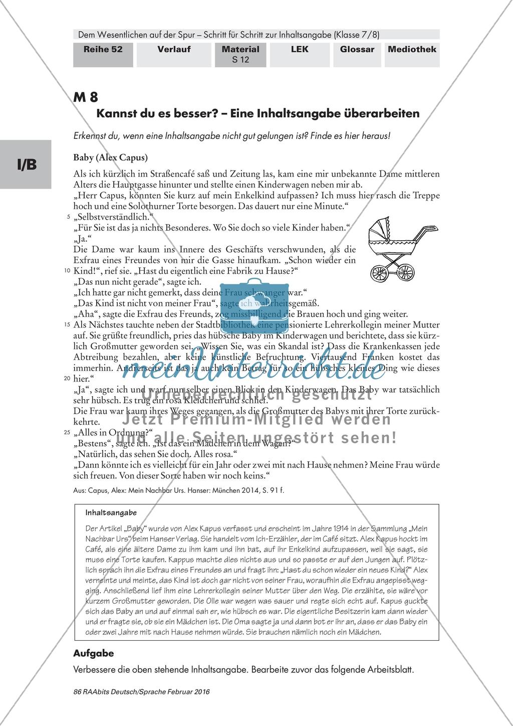 Überarbeiten einer Inhaltsangabe Preview 1