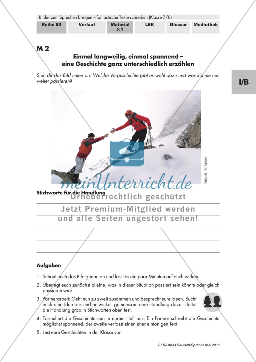 Schreiben einer Geschichte Preview 1