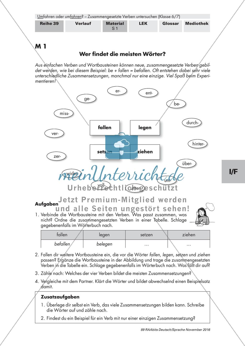 Bildung zusammengesetzter Verben Preview 1