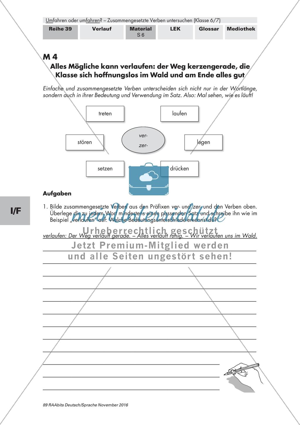 Semantik, Stil und Valenz zusammengesetzter Verben Preview 2