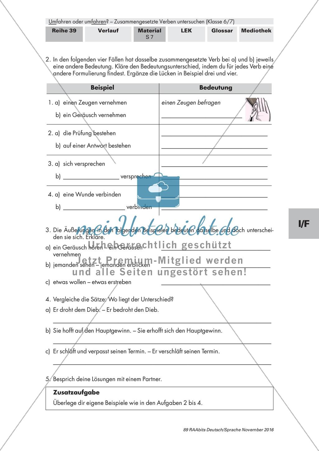 Semantik, Stil und Valenz zusammengesetzter Verben Preview 3