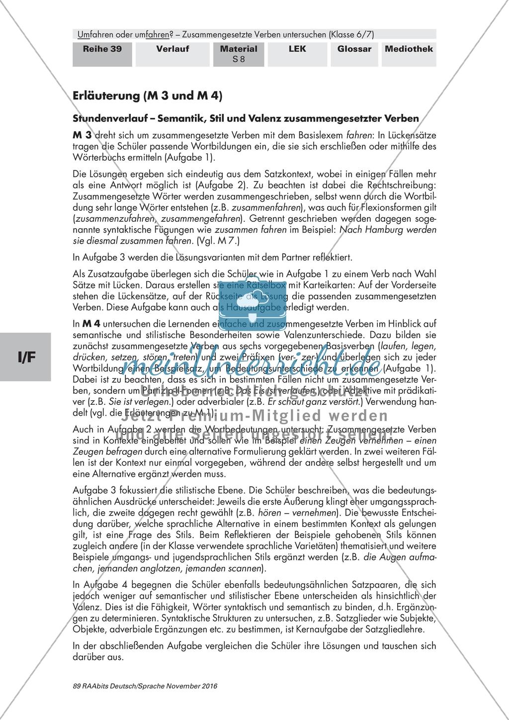 Semantik, Stil und Valenz zusammengesetzter Verben Preview 4