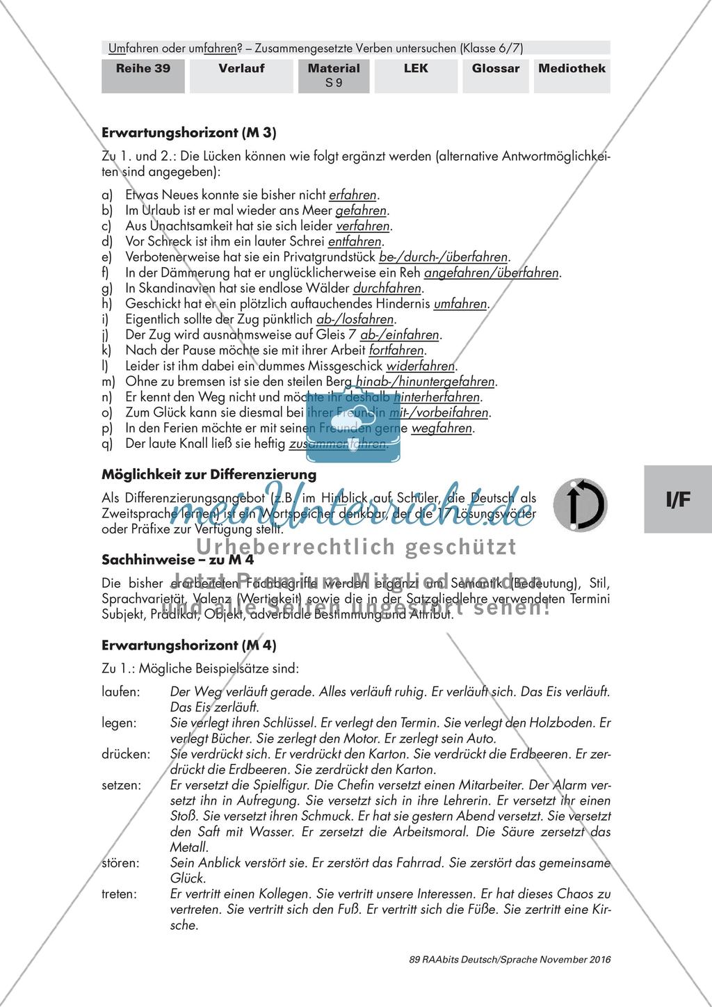 Semantik, Stil und Valenz zusammengesetzter Verben Preview 5