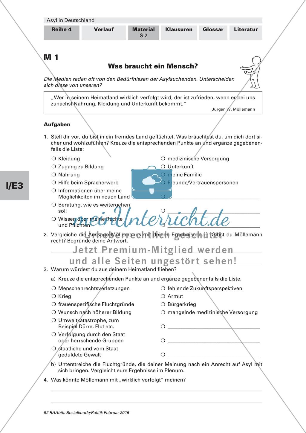 Asyl in Deutschland - Menschenwürdigkeit beurteilen Preview 1