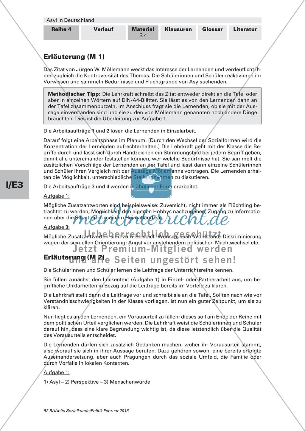 Asyl in Deutschland - Menschenwürdigkeit beurteilen Preview 3