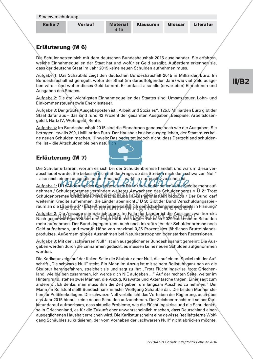 Staatsverschuldung: Vermeidbarkeit und Schuldenbremse Preview 3