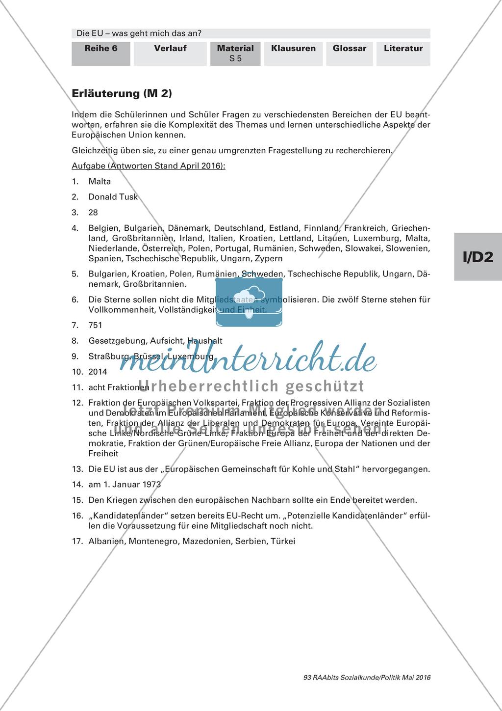 Die Europäische Union - Vorwissen Preview 4