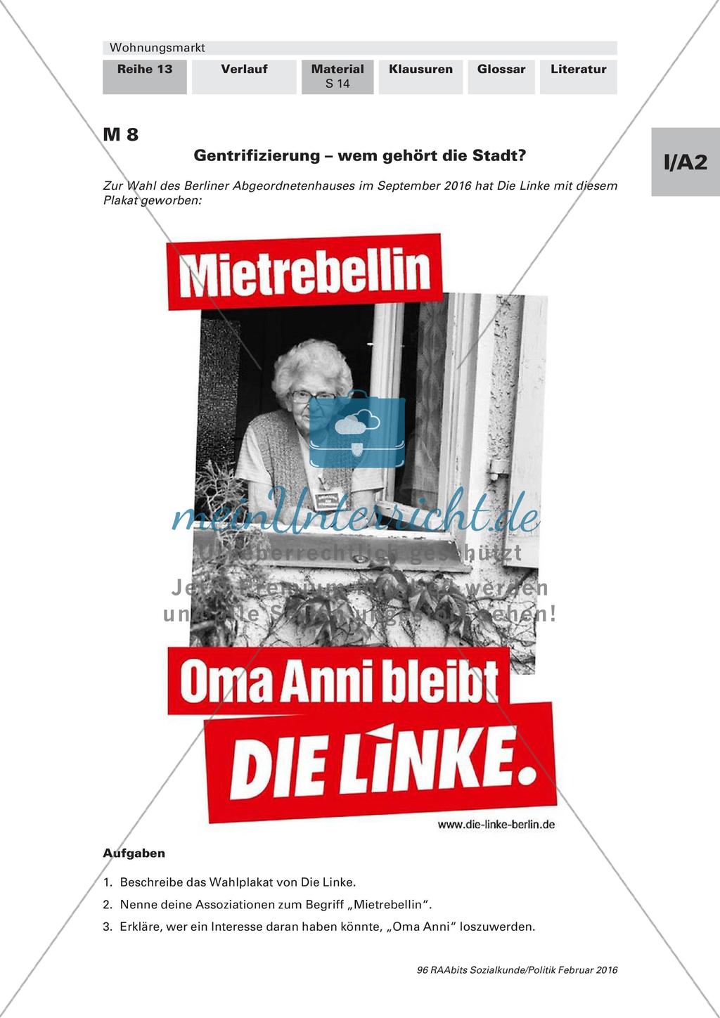 Auswirkungen der Gentrifizierung auf ein Stadtviertel Preview 1