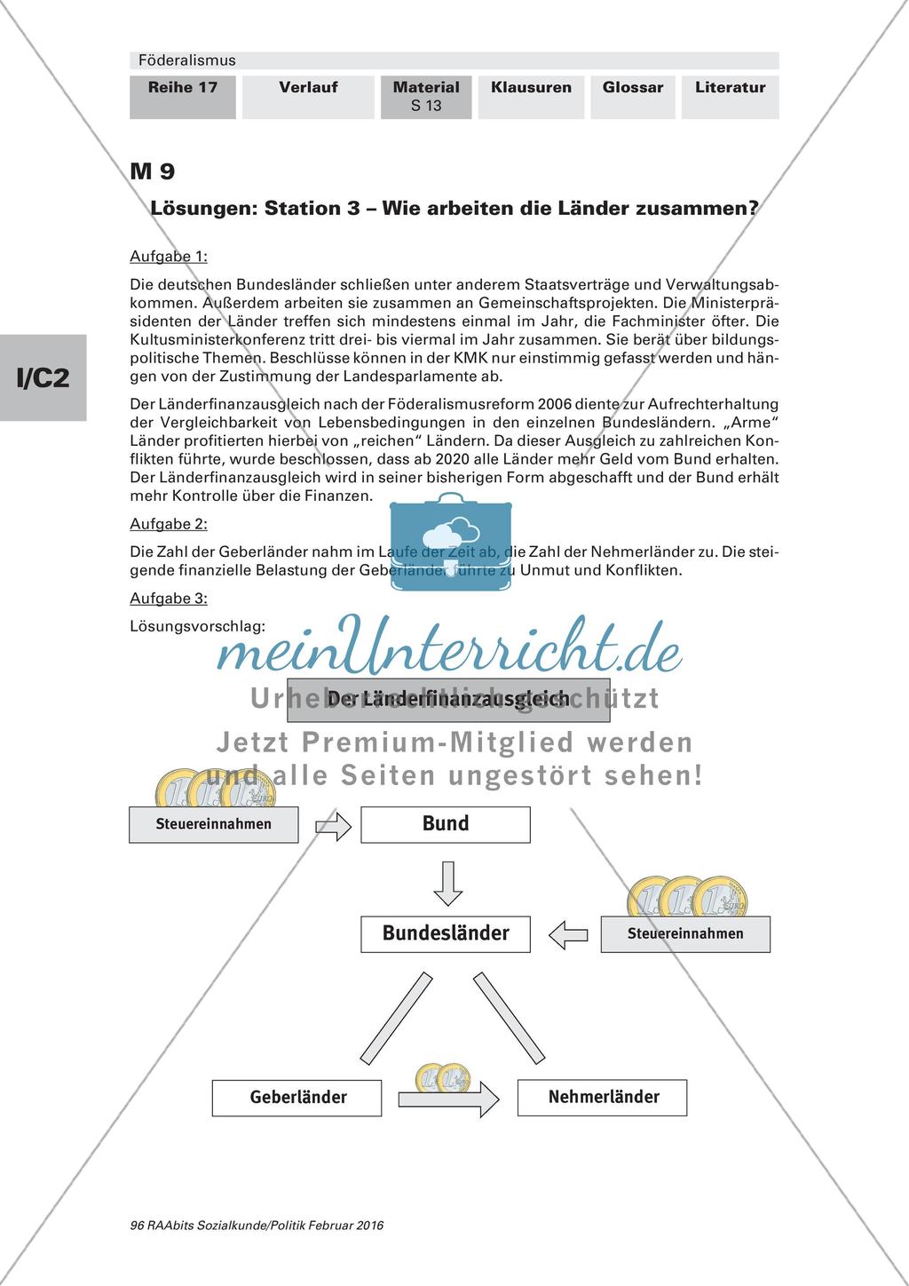 Lernzirkel zum Föderalismus in Deutschland Preview 12