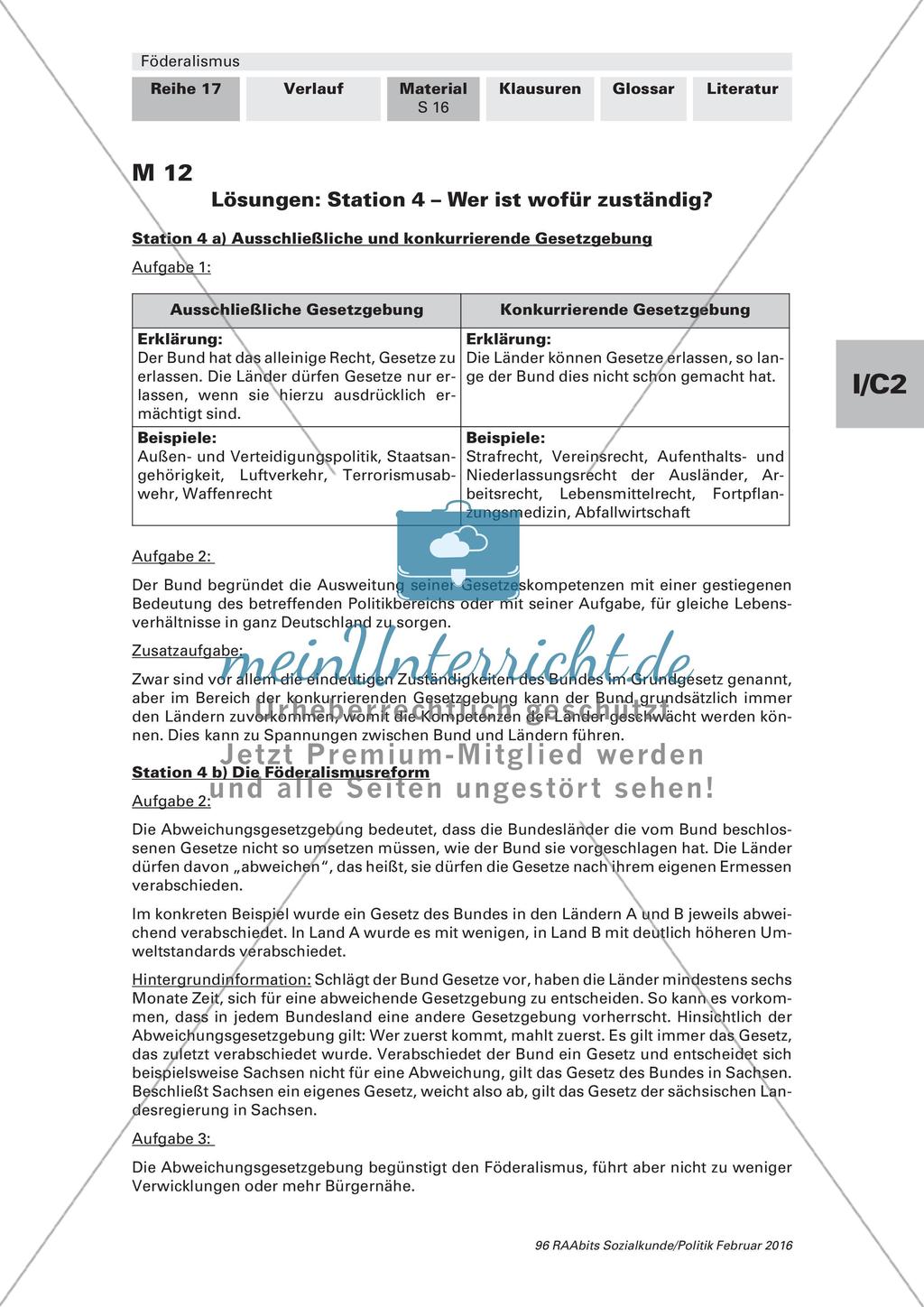Lernzirkel zum Föderalismus in Deutschland Preview 15
