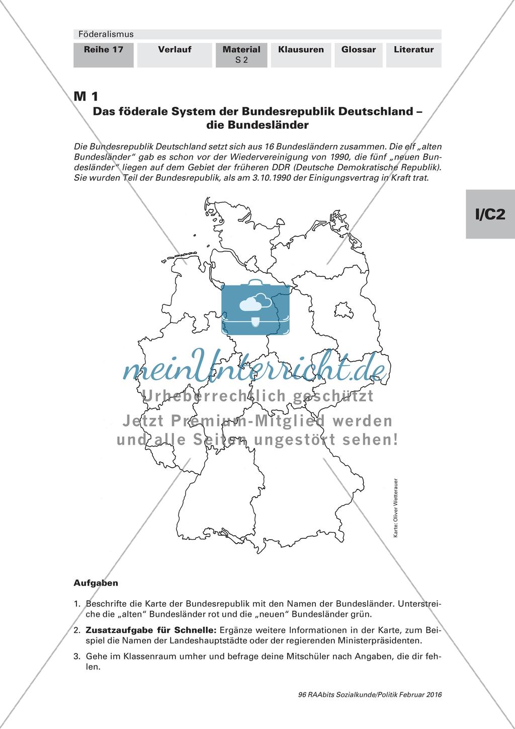 Lernzirkel zum Föderalismus in Deutschland Preview 1