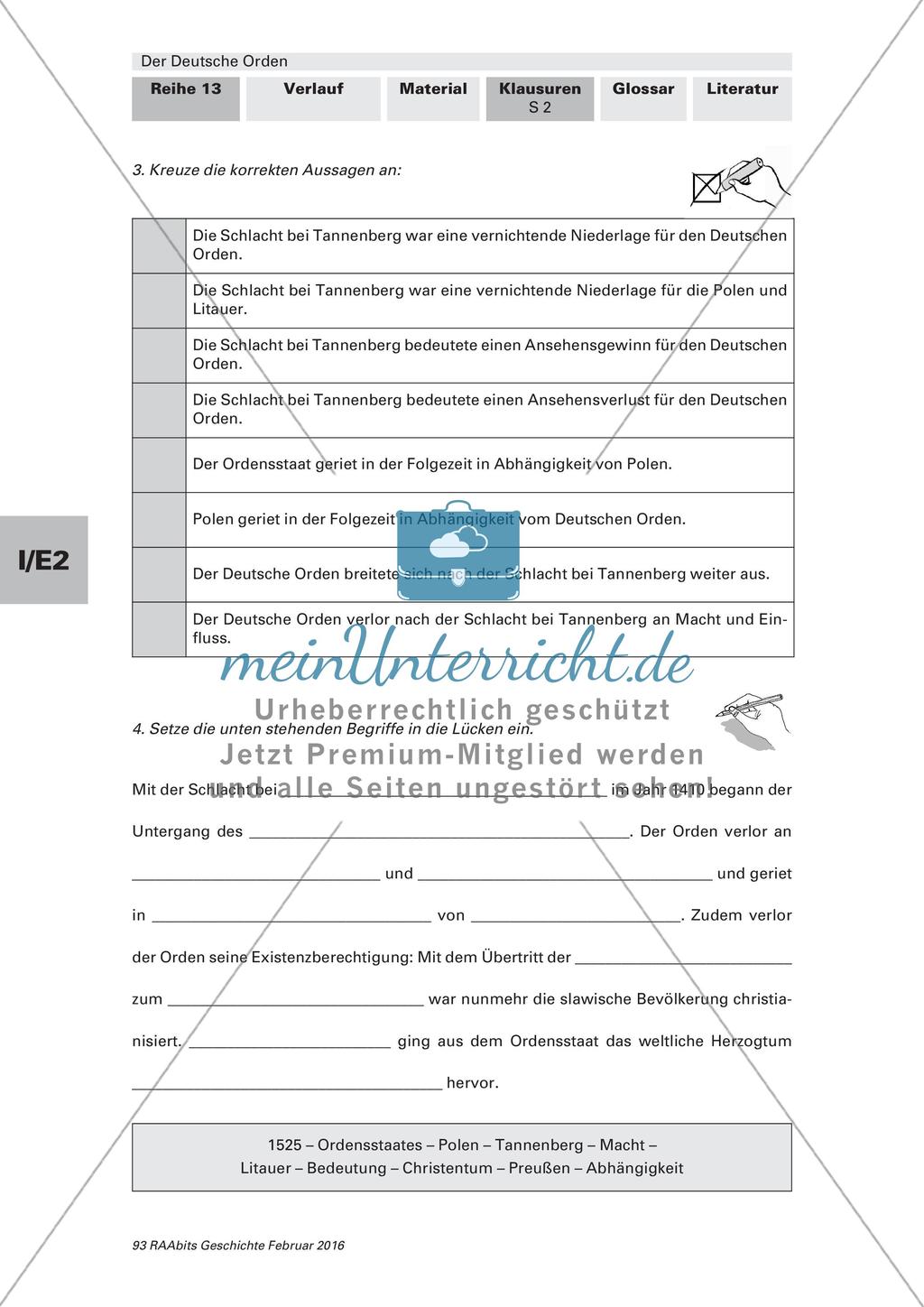 Staat des Deutschen Ordens: Lernerfolgskontrolle Preview 2