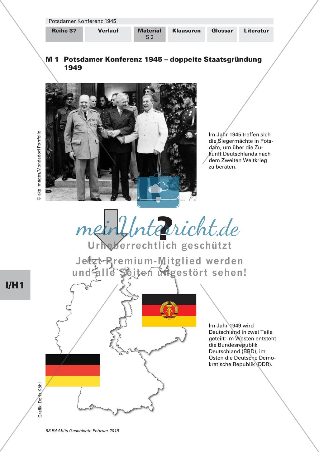 Gruppenpuzzle zur Potsdamer Konferenz 1945 meinUnterricht