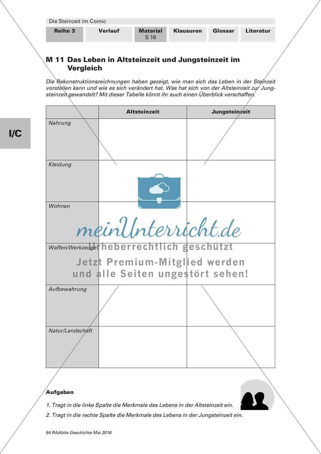 Altsteinzeit und Jungsteinzeit – ein Vergleich Preview 4