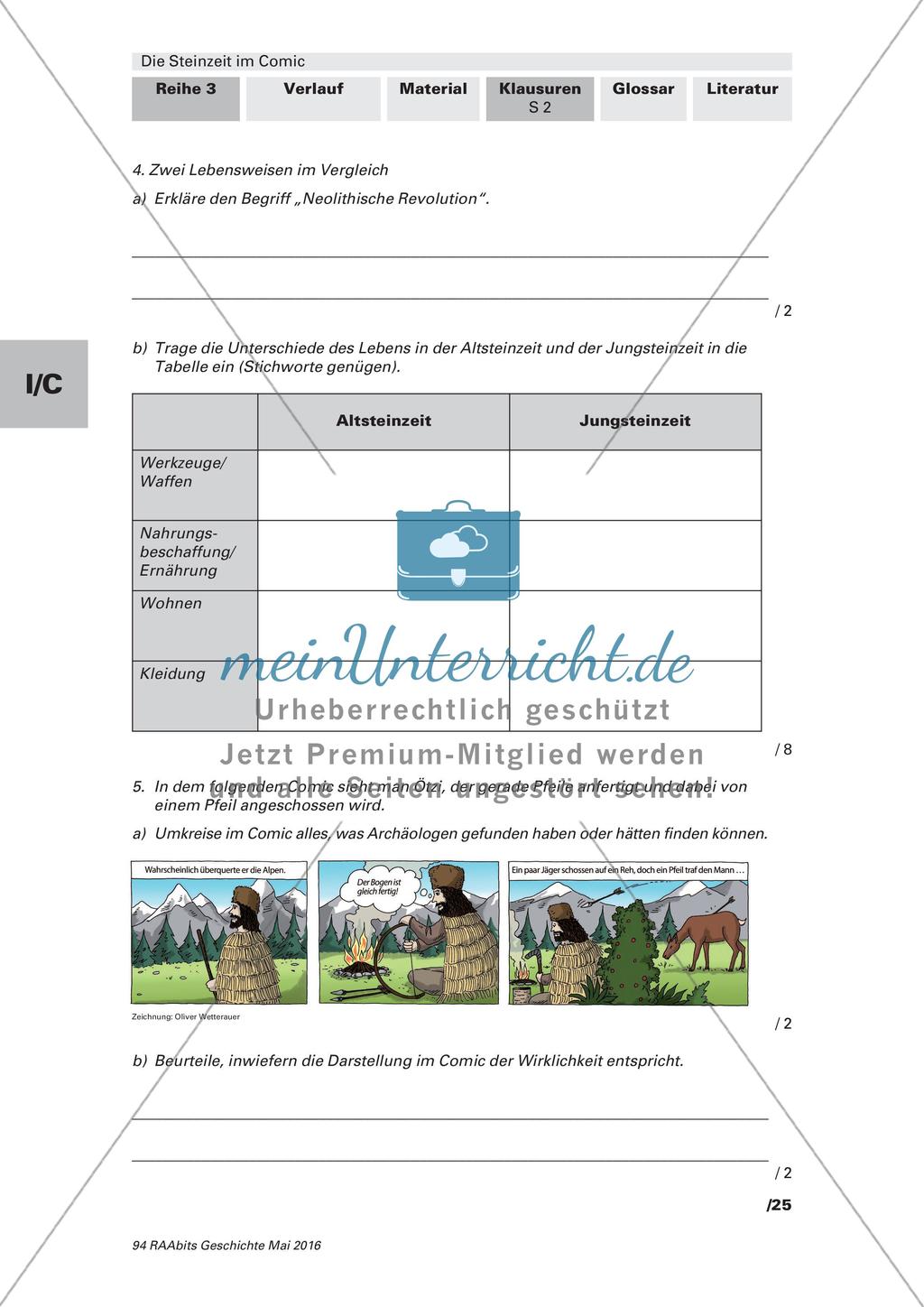 Steinzeit: Lernerfolgskontrolle Preview 2