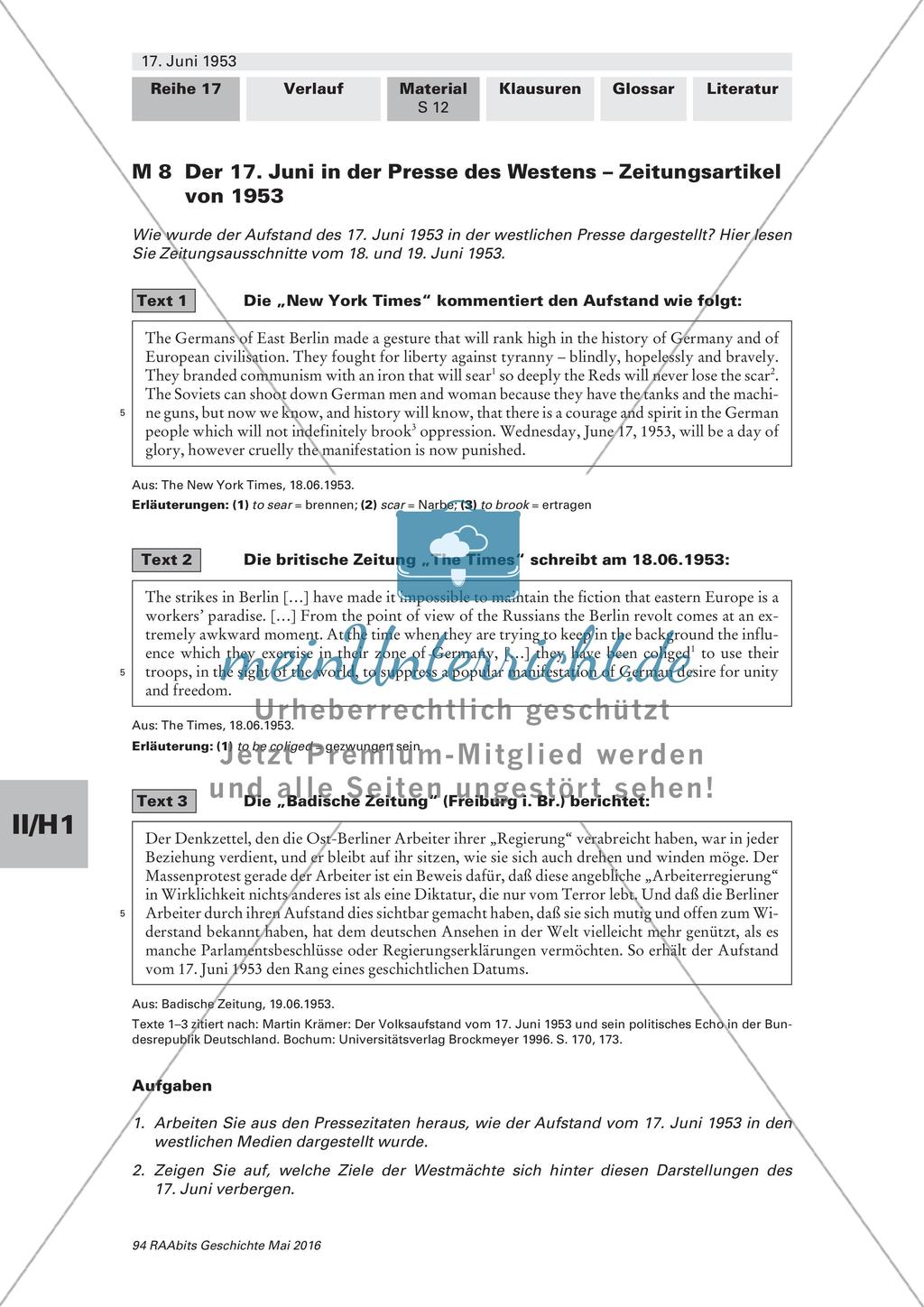 Der 17. Juni in der (west-)deutschen Erinnerungskultur Preview 2