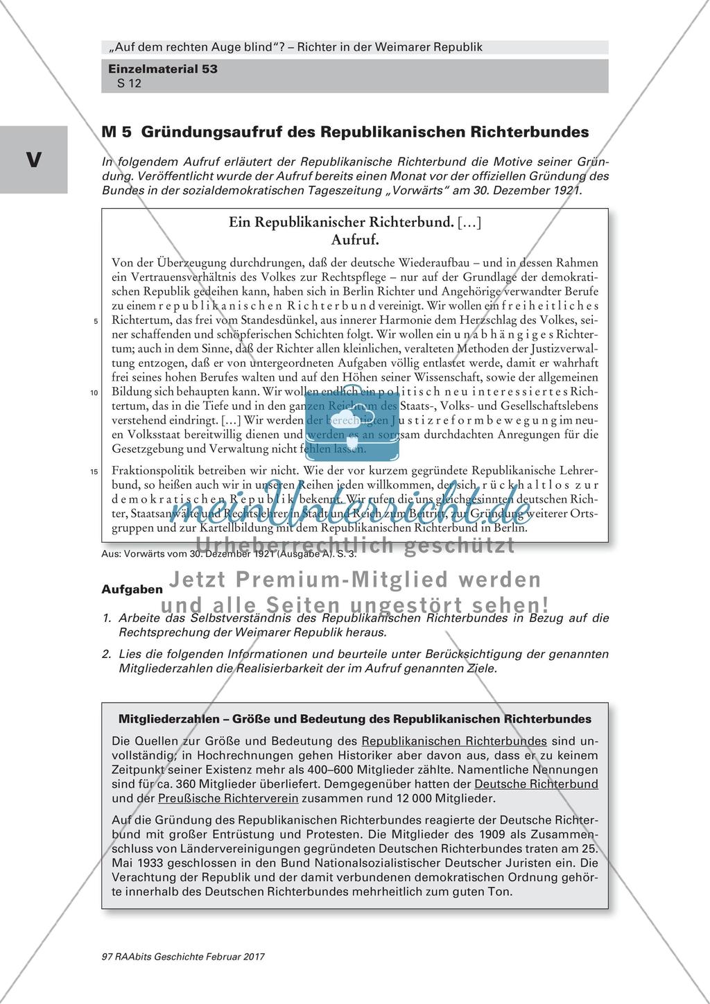 Unabhängige Justiz? – Die Weimarer Republik und Russland heute Preview 1