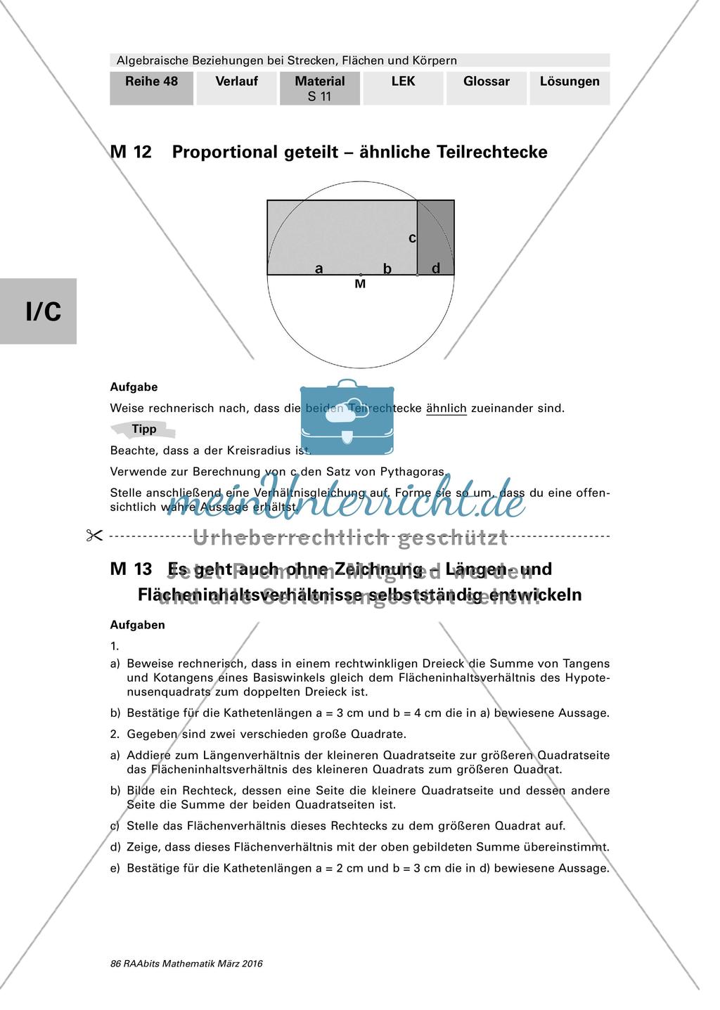 Proportionale Betrachtungen mit und ohne zeichnerische Unterstützung Preview 1