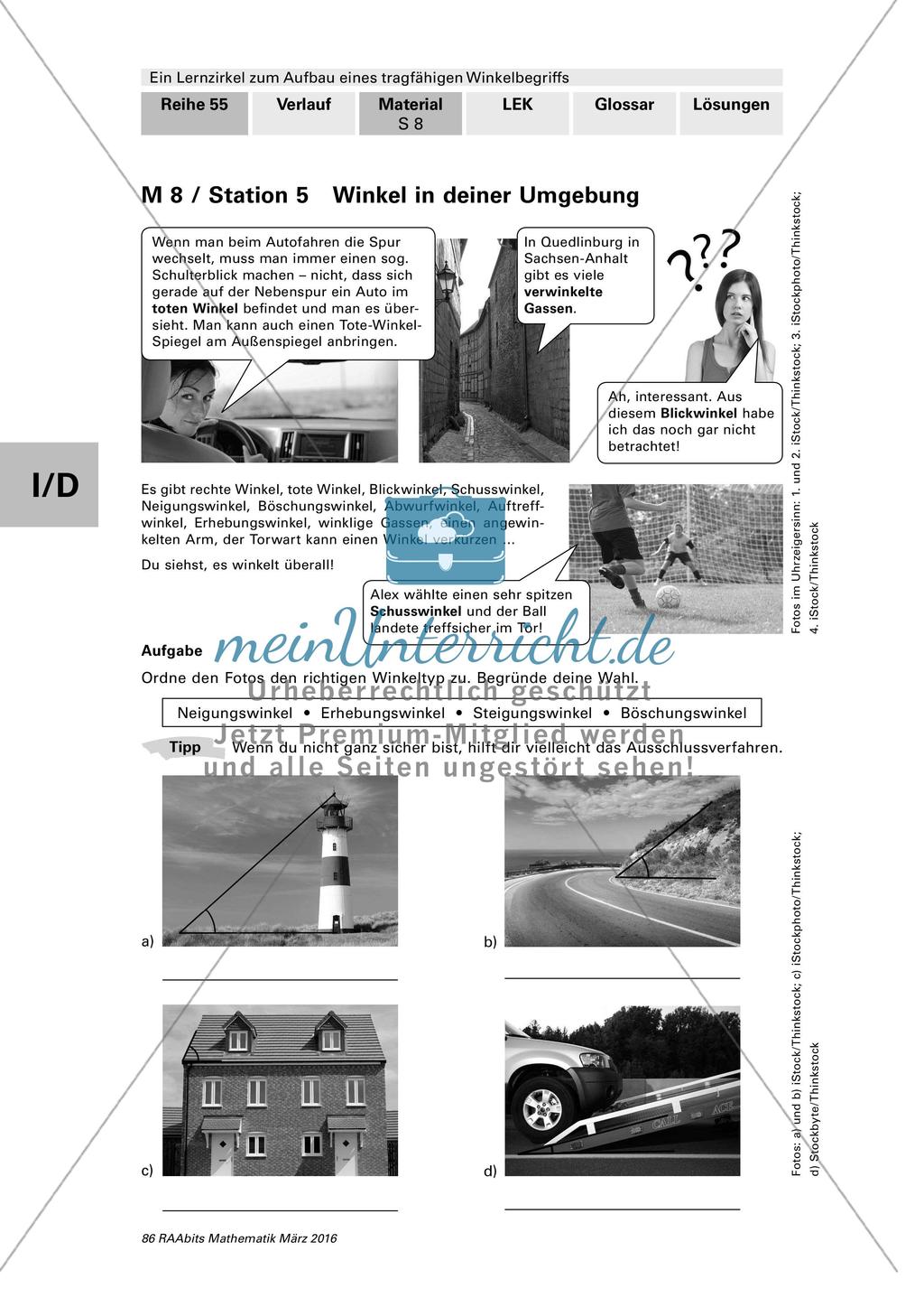 Lernzirkel: Winkelbegriff Preview 12