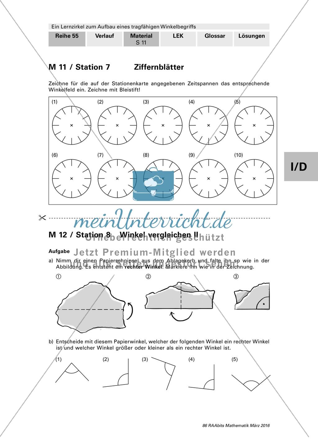 Lernzirkel: Winkelbegriff Preview 15