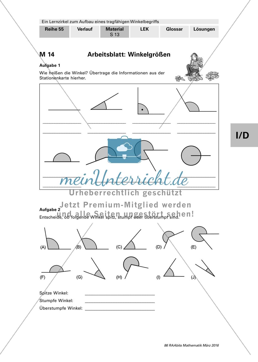 Lernzirkel: Winkelbegriff Preview 17